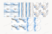 Coastal Digital Paper Set, a Pattern Graphic by GlamArtZhanna (Thumbnail 3 of 4)