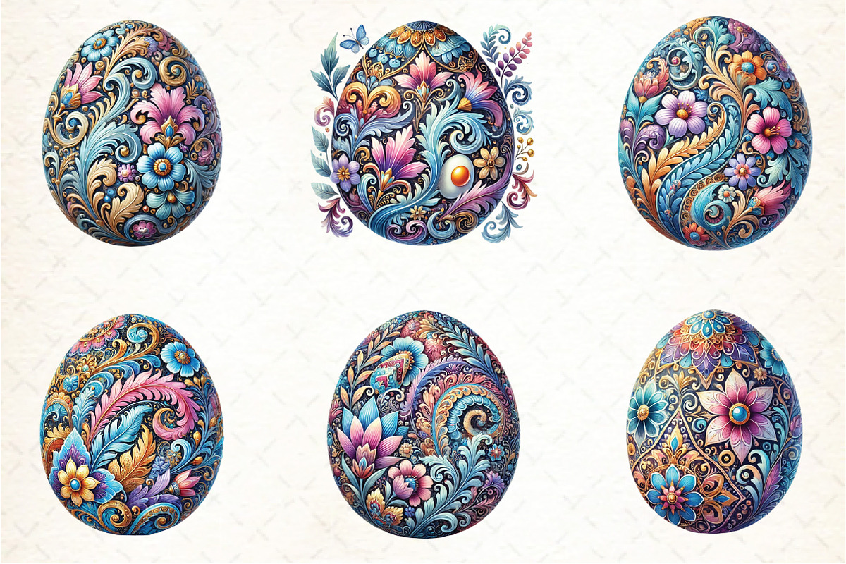 Watercolor Easter Egg Clipart, an Illustration by DreamCafeArt (Photo 3 of 5)