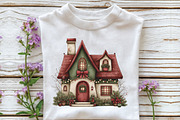 Whimsical Christmas House Clipart, an Illustration by CraftArtStudio (Thumbnail 5 of 6)