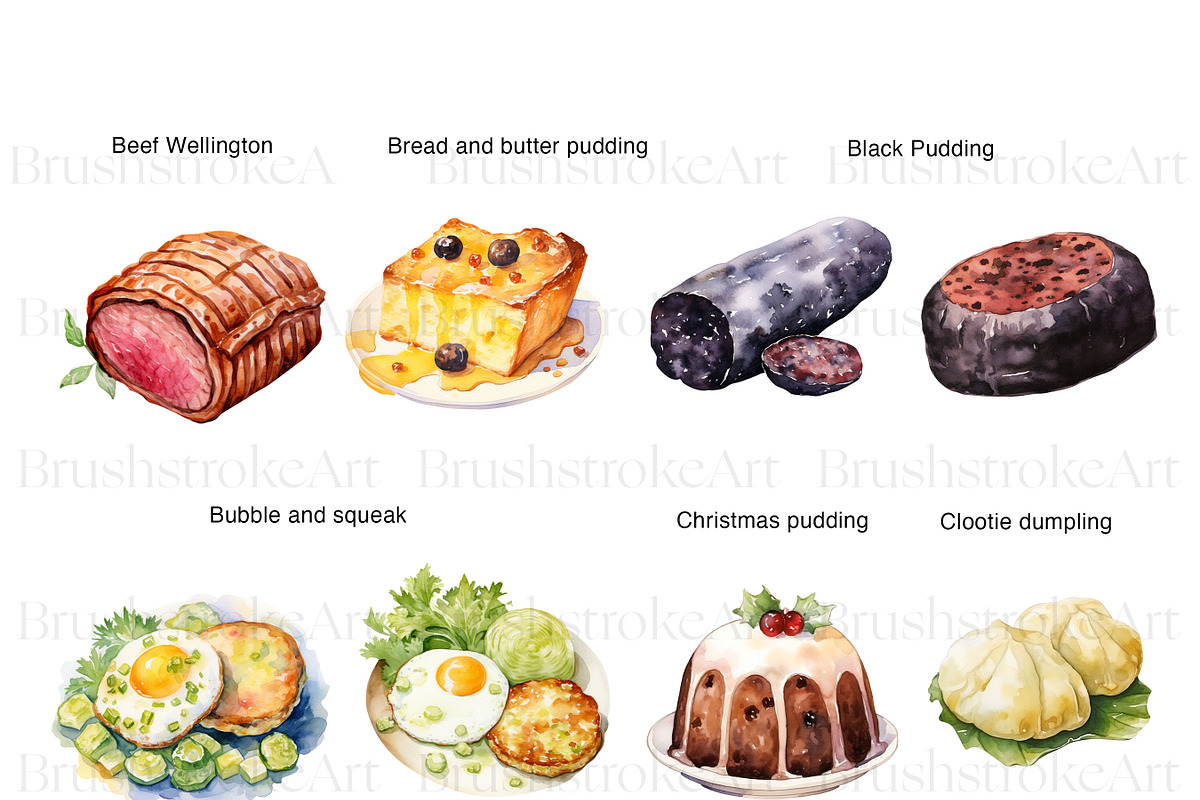 British Food Clipart, Fish and Chips, a Food Illustration by BrushstrokeArtGB (Photo 6 of 9)