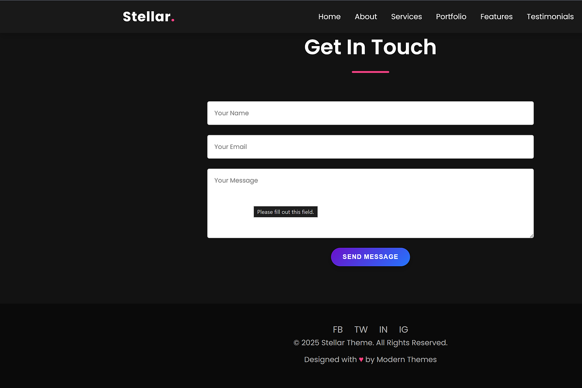 Stellar Theme – 3D Landing, a Landing Page Template by Modern Templates Studios (Photo 4 of 7)
