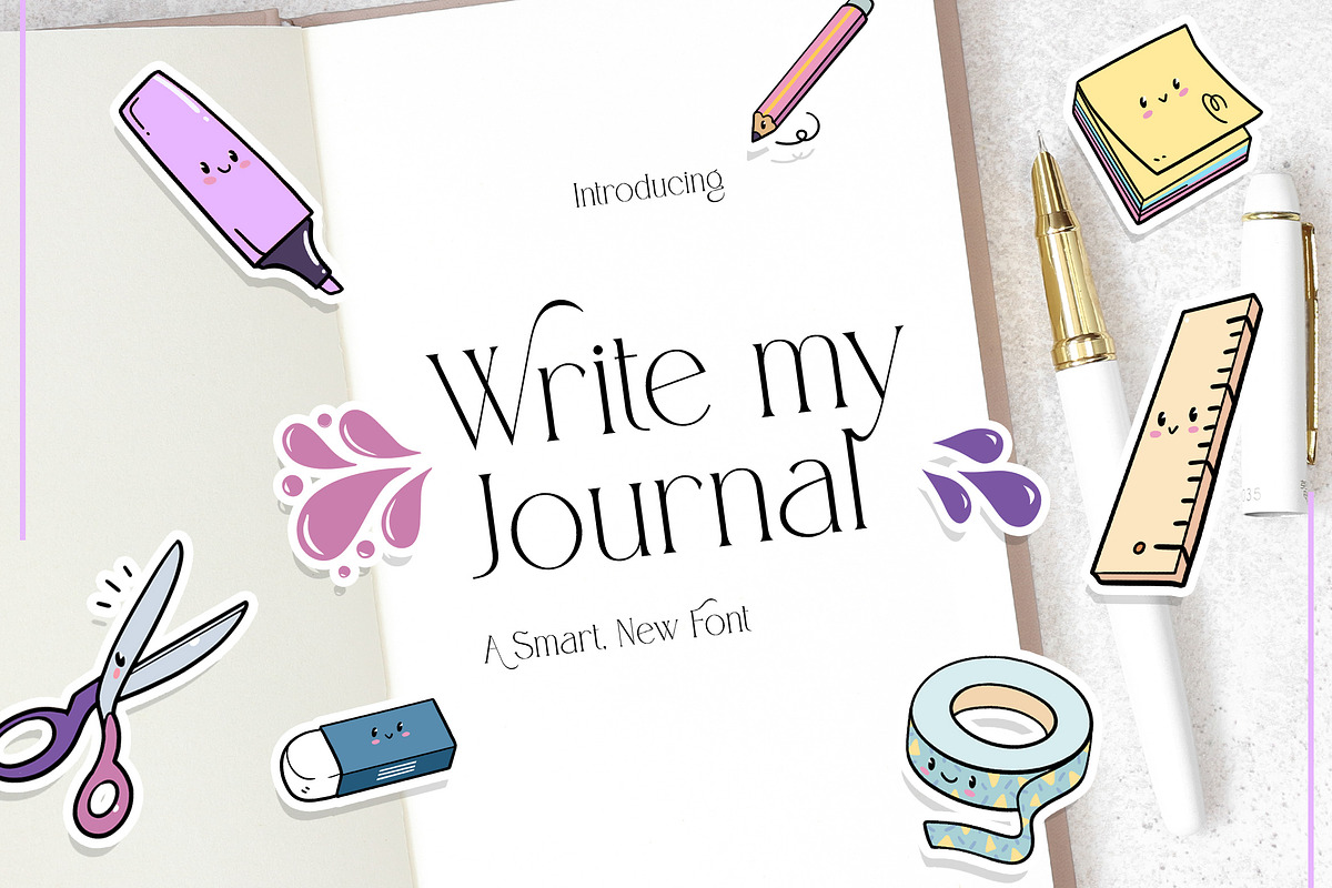 Write My Journal Font, a Serif Font by Lollipop Hand Drawn (Photo 1 of 6)