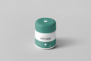 Supplement Jar & Box Mock-up 2, a Cups & Container Mockup by Yogurt86 (Thumbnail 5 of 10)