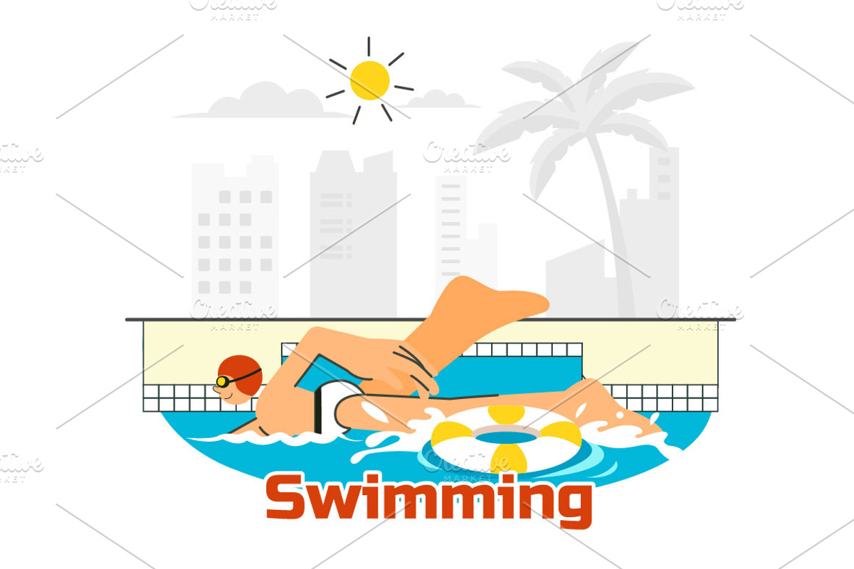 7 Swimming Pool Illustration, a Sport Illustration by denayunebgt (Photo 3 of 4)