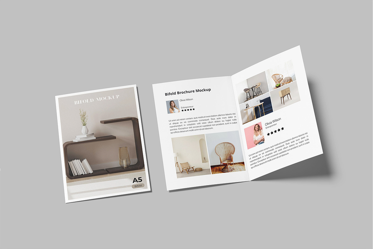 A5 Bifold Brochure Mockup, a Brochure Template by rizalamora (Photo 11 of 11)