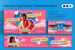 Valentine's Day Vlog Youtube & Canva, a Social Media Template by Attype