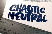 Chaotic Neutral: rough & ready font!, a Script Font by Missy Meyer (Thumbnail 8 of 8)