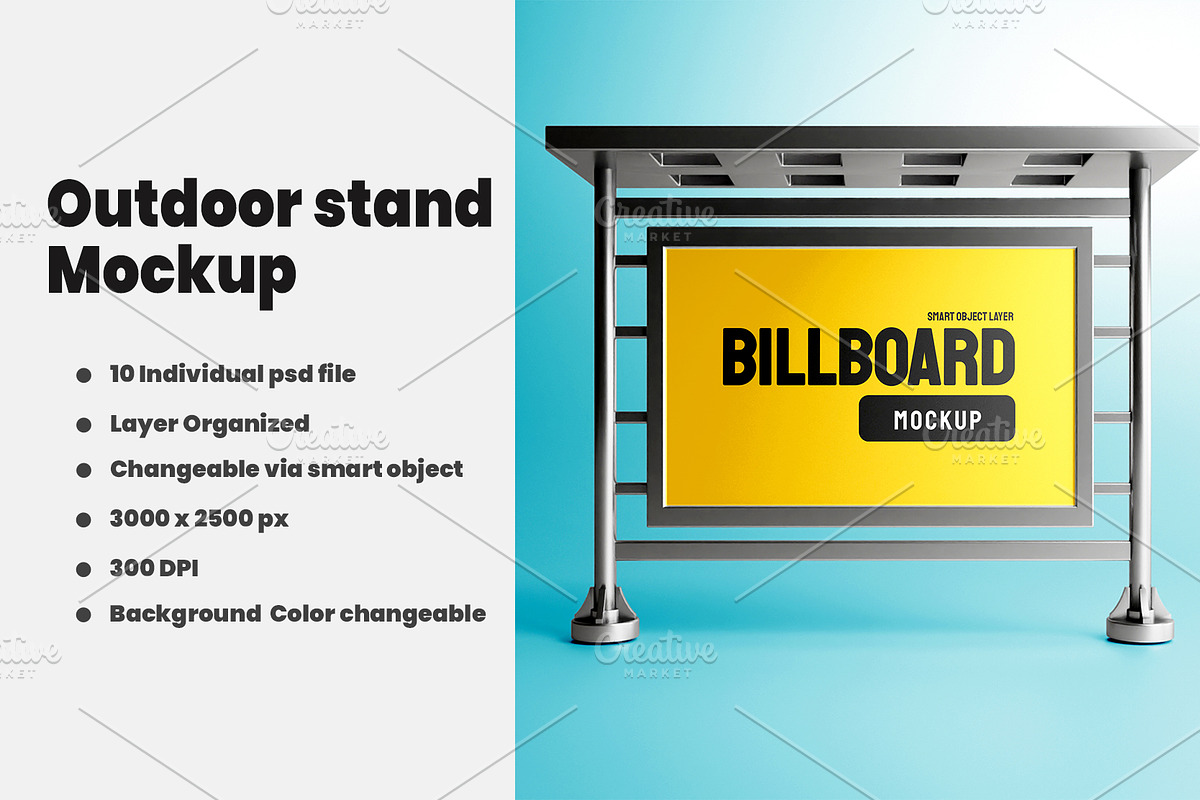 Outdoor Stand Mockup PSD file., an Advertising Mockup by samsulpassive (Photo 1 of 4)