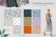 Tiny flowers, butterflies and leaves, a Seasonal Illustration by Peviotadesign (Thumbnail 3 of 8)