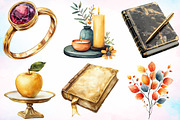 Watercolor Luxury Autumn Clipart PNG, a Seasonal Illustration by Canvas Craft (Thumbnail 3 of 3)