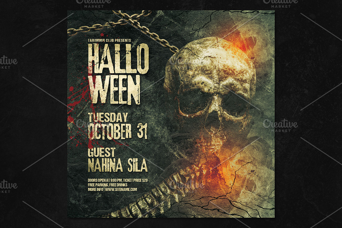 Halloween Flyer, a Flyer Template by Tarommir (Photo 2 of 3)
