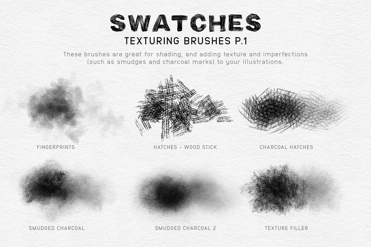 Charcoal Procreate Brushes, a Brush Add-On by MiksKS (Photo 6 of 9)