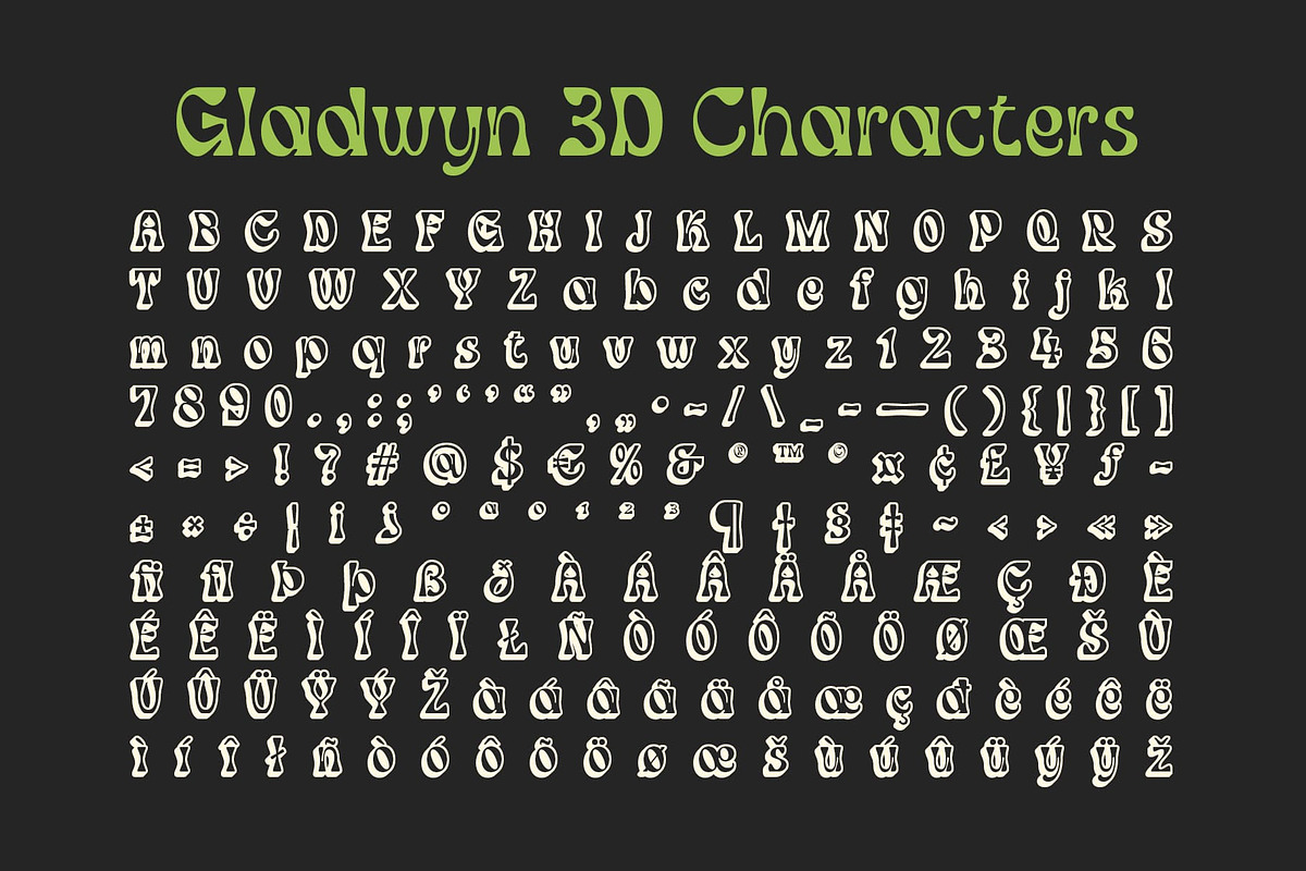 Gladwyn 3D, a Sans Serif Font by Craft Supply Co. (Photo 8 of 8)