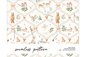 Woodland Animals Forest pattern