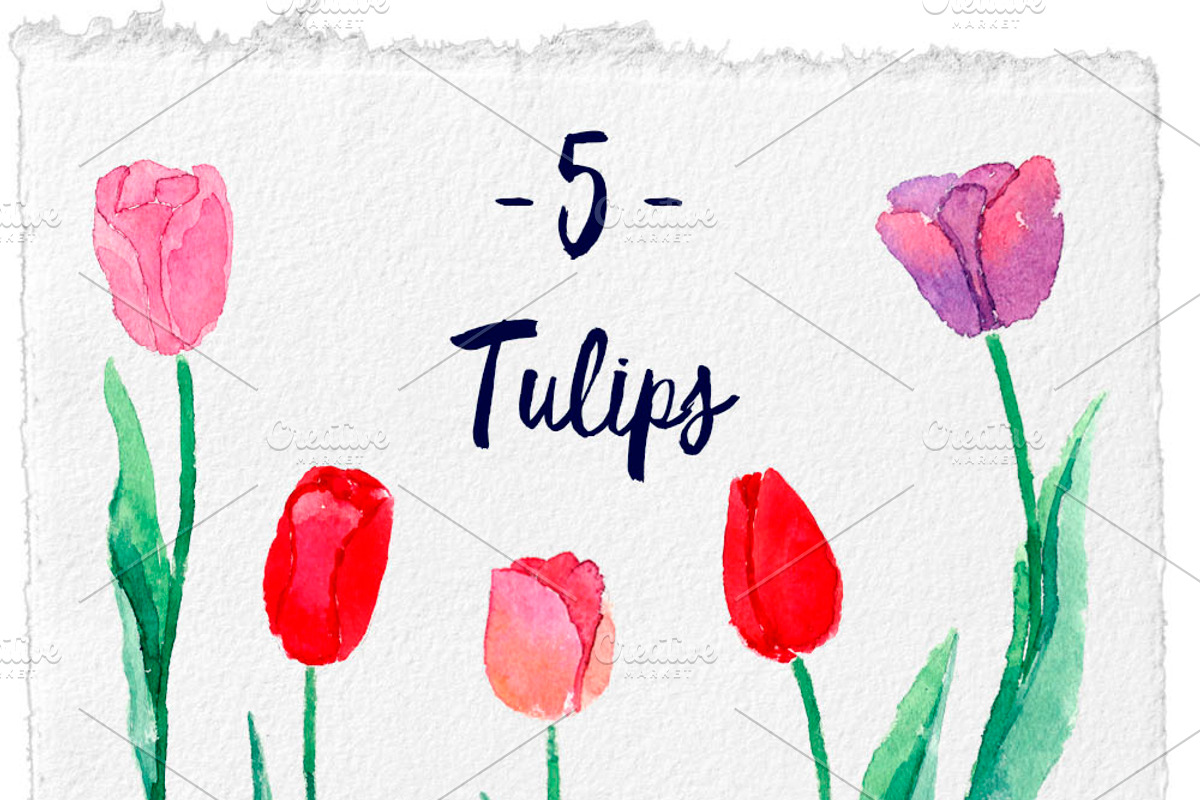 Watercolor pack Flower garden, an Object Graphic by Elishamelisha (Photo 4 of 7)