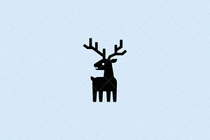 Minimalist Deer Icon