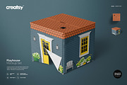 Playhouse Mockup Set, a Household Mockup by creatsy5 (Thumbnail 1 of 7)