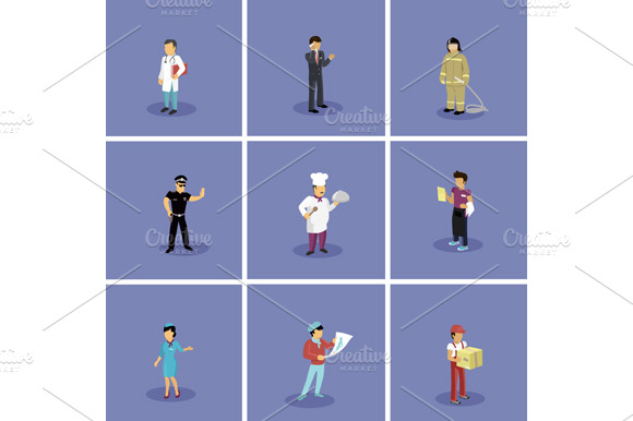 Set of Characters Popular Profession preview 3