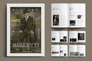 Fashion Magazine Editorial Layout, a Magazine Template by MightyDesign