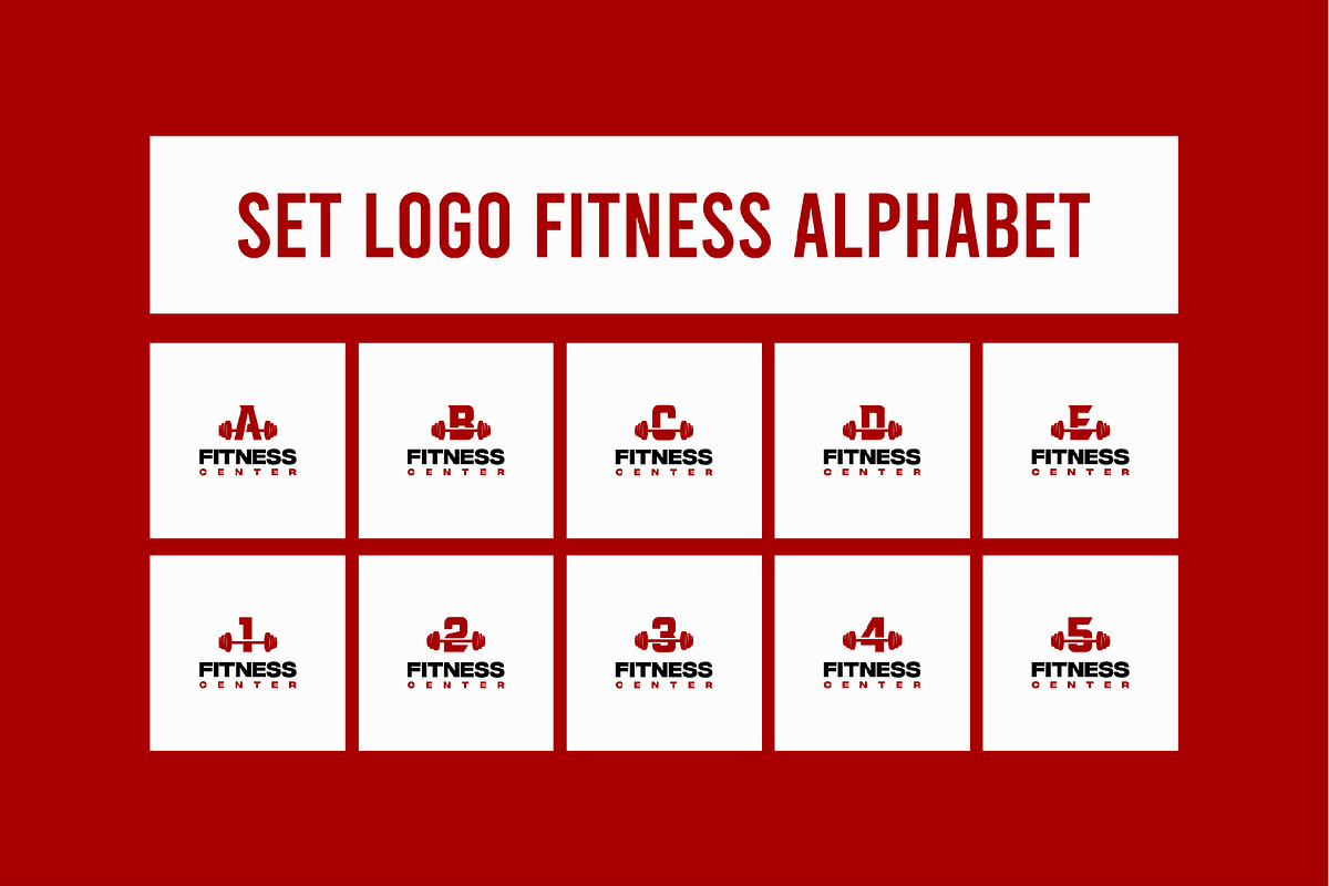 Alphabet and Numberic Fitness logo, a Branding & Logo Template by Lucky Creative (Photo 1 of 5)