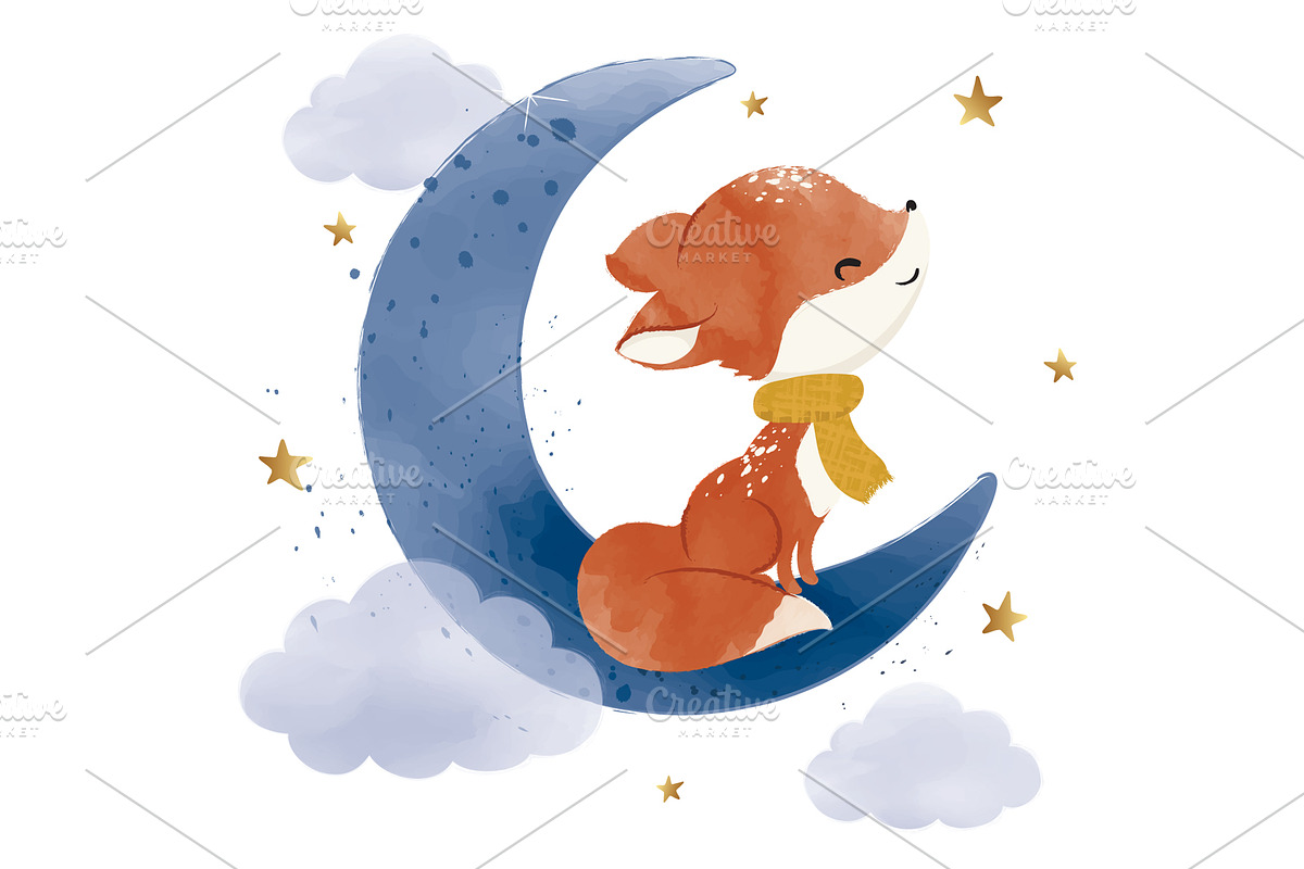 Cute fox vector. Fox pattern print, an Animal Illustration by StudioLondon (Photo 3 of 5)