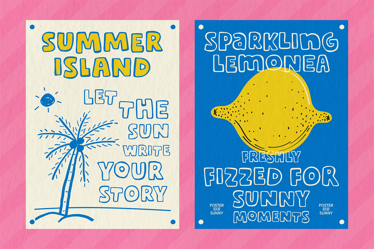 Sunny Gang - Quirky Typeface, a Handwritten Font by shineink.designlab (Photo 3 of 10)