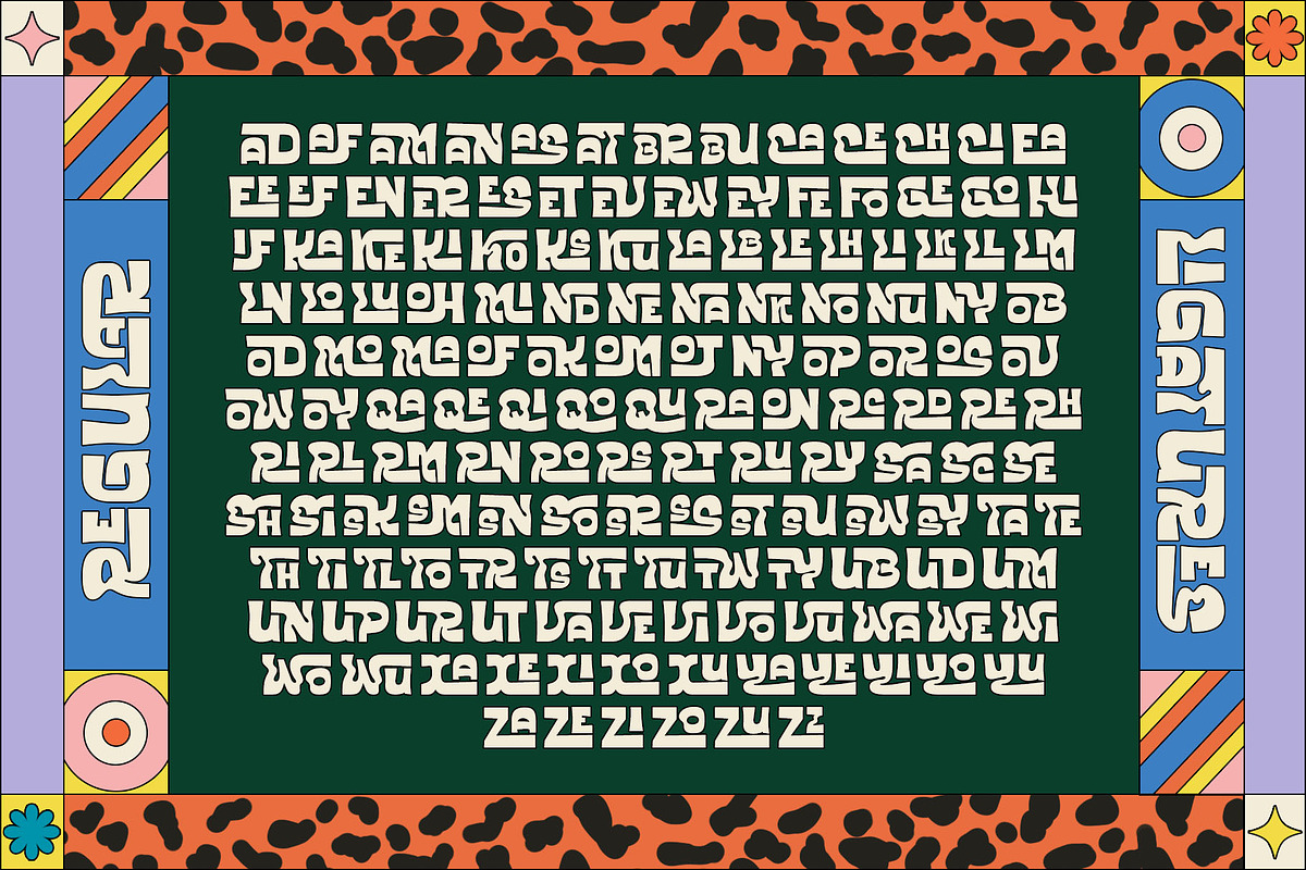 Kosnat Trunks Retro Display Typeface, a Sans Serif Font by alit design (Photo 7 of 20)