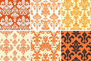 Orange Damask Seamless Patterns, a Pattern Graphic by PrintablesByFranklyn (Thumbnail 2 of 4)