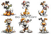 Cute & Funny Christmas Dog Clipart, an Illustration by Craft Nest (Thumbnail 7 of 8)