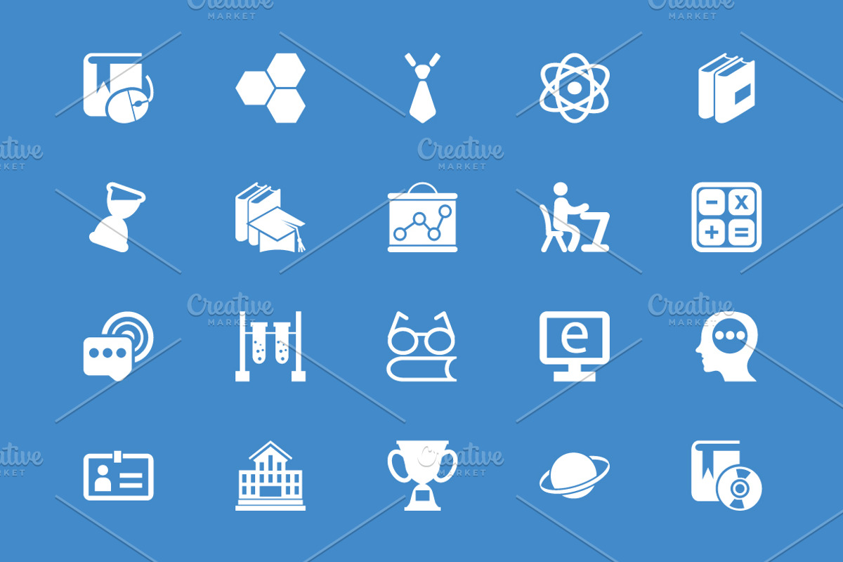 School and Education Vector Icons preview 4