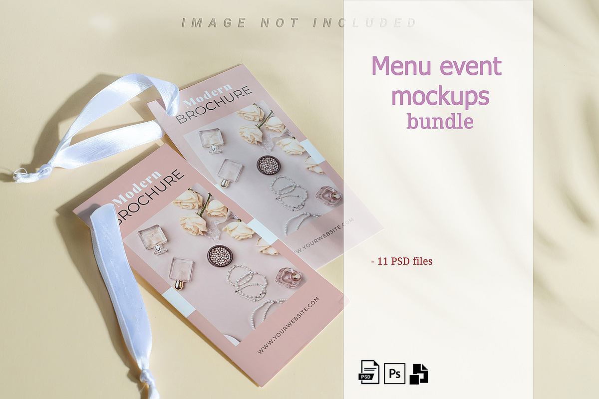 Menu Event Mockups Bundle, a Brochure Template by YuMyart (Photo 1 of 12)