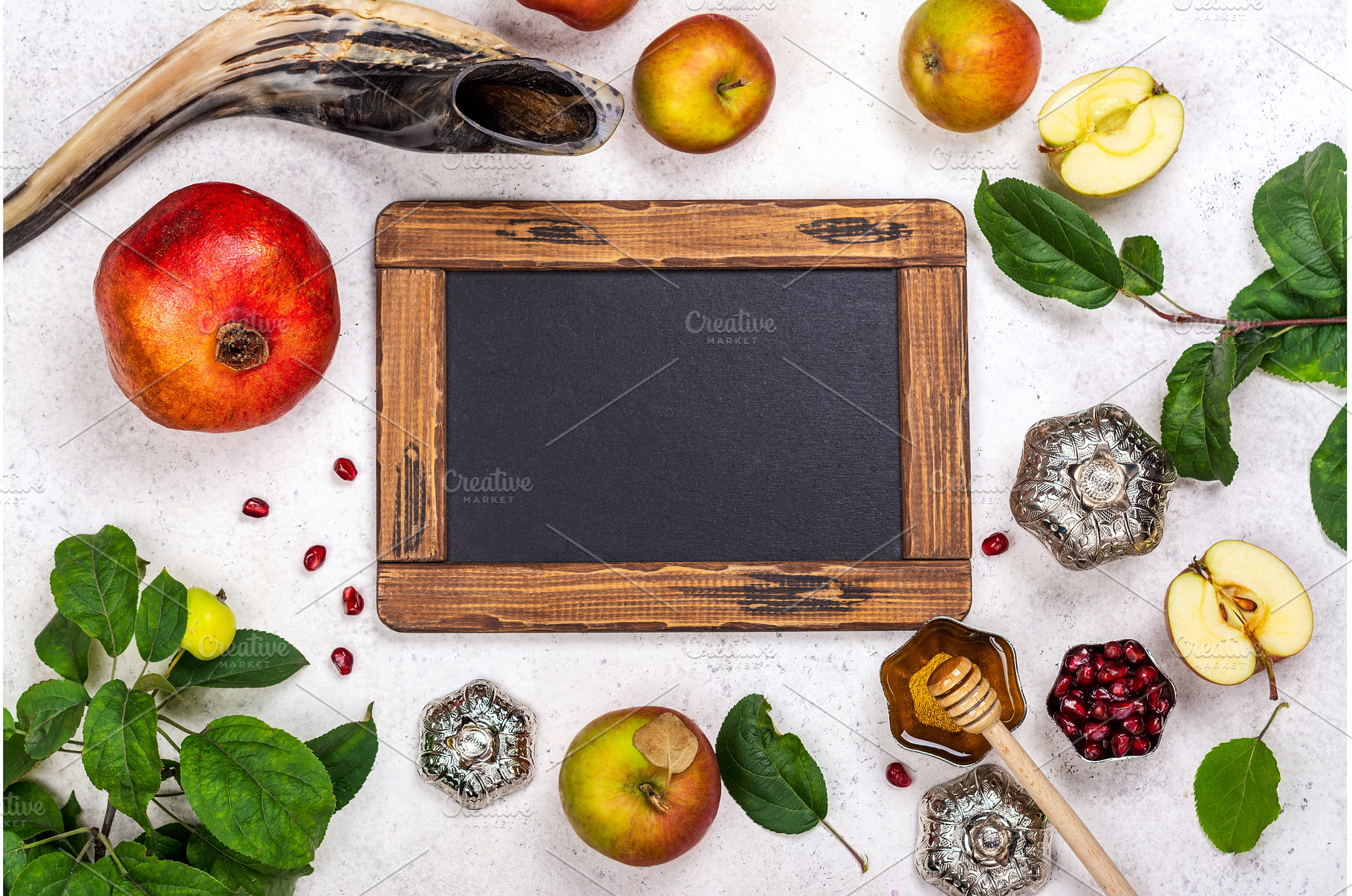 Rosh Hashanah holiday background, a Food & Drink Photo by Ekaterina_Markelova