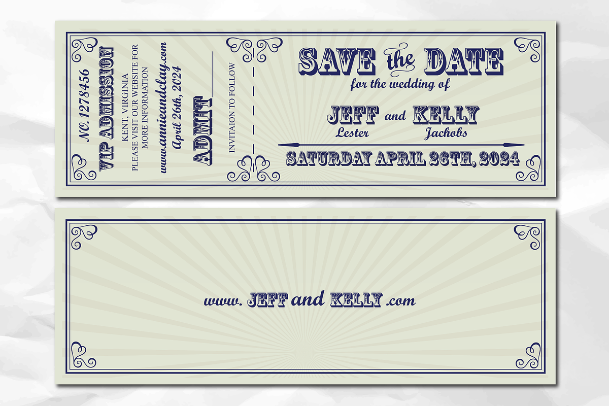 Carnival Theme Wedding Save the Date, an Invitation Template by CreativeDolan (Photo 2 of 2)