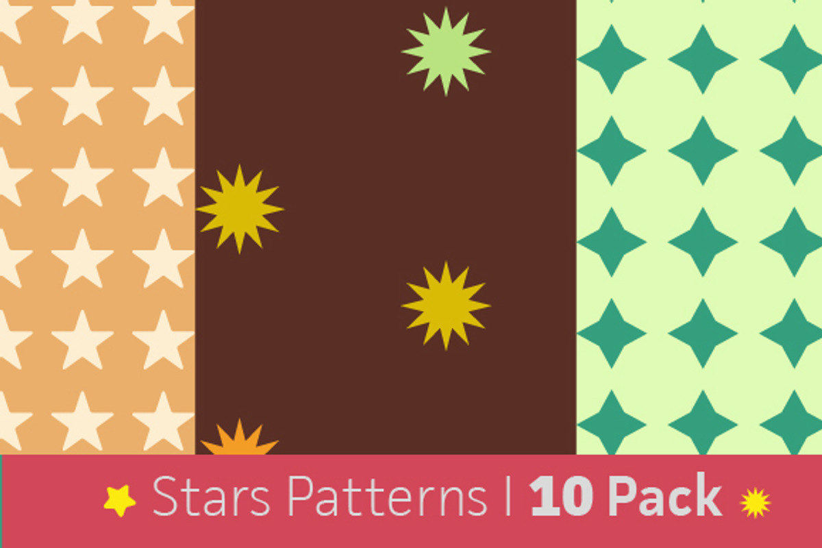 Stars Patterns 10 Pack(AI, PNG, JPG), a Pattern Graphic by SUBCUTANEO STORE (Photo 3 of 4)