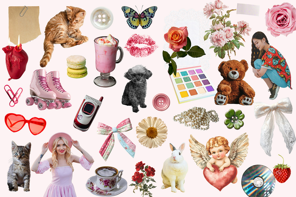 Sweetheart Scrapbook Girly Collage, an Object Graphic by SunnyAfternoons (Photo 10 of 10)