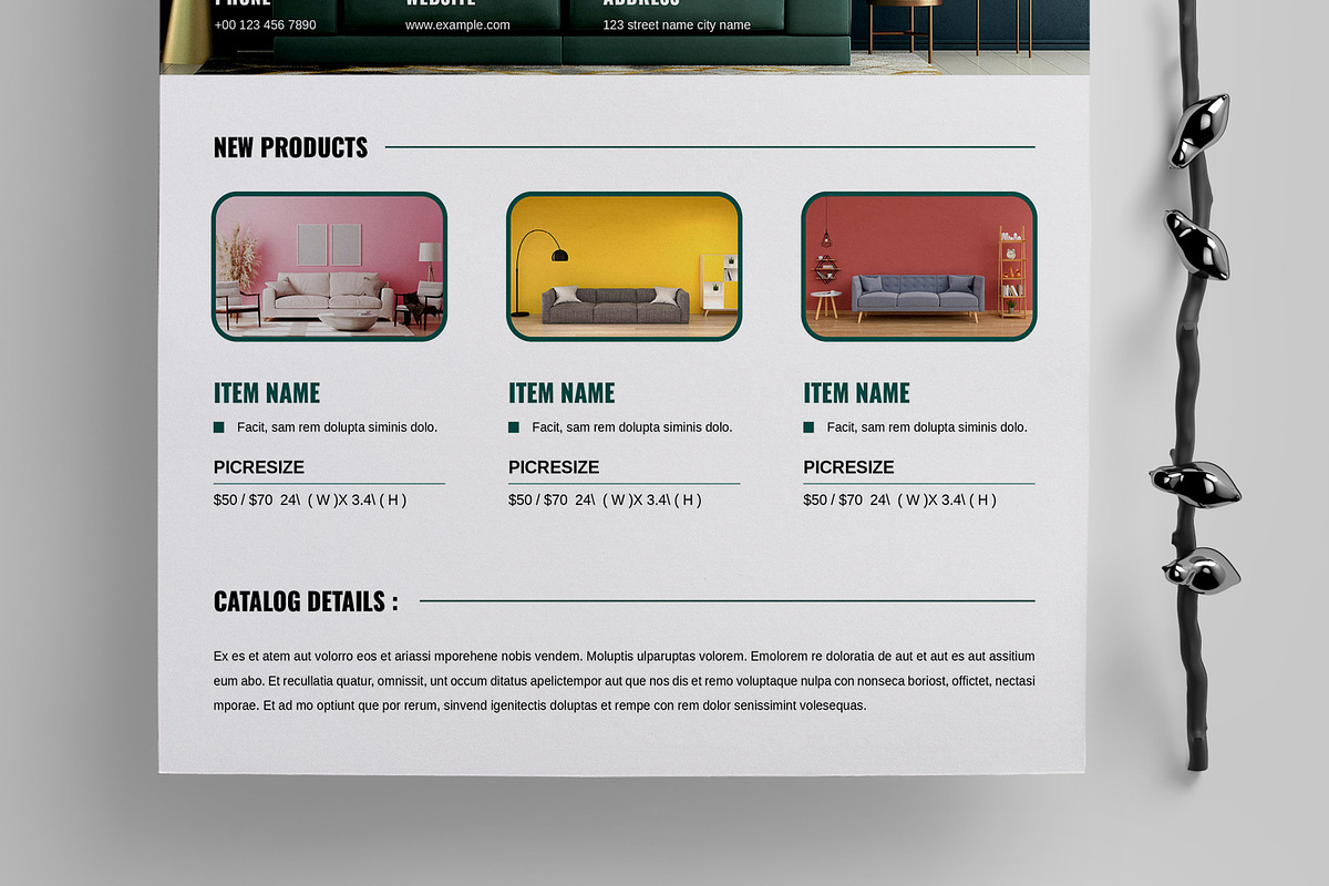 Product Catalog Flyer Template, a Flyer Template by MightyDesign (Photo 3 of 8)