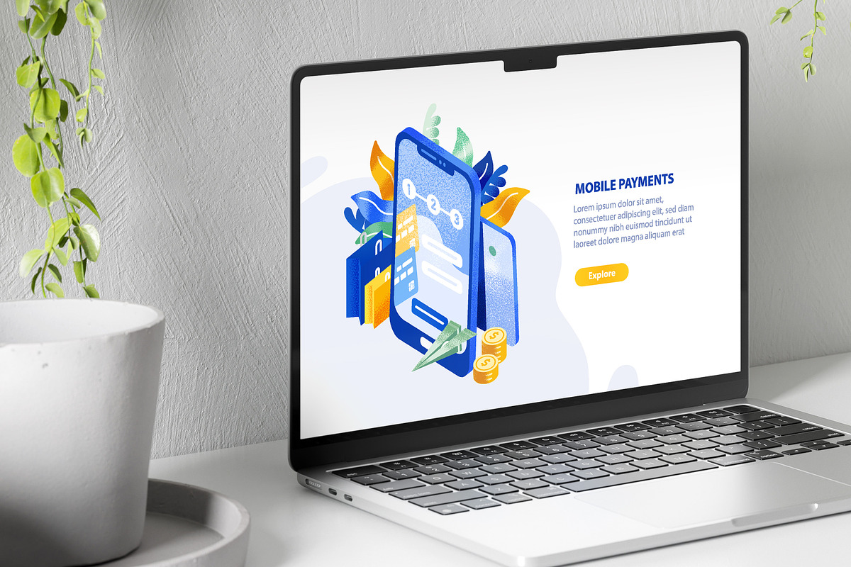 Mobile payments concept, a Technology Illustration by Good Studio (Photo 3 of 3)