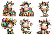 Whimsical Birthday Unicorn PNG Clipa, an Illustration by Daily.Designs (Thumbnail 3 of 7)
