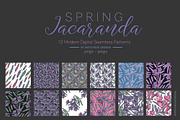 Spring Jacaranda Seamless Patterns, a Pattern Graphic by Sketchbook Designs (Thumbnail 4 of 9)