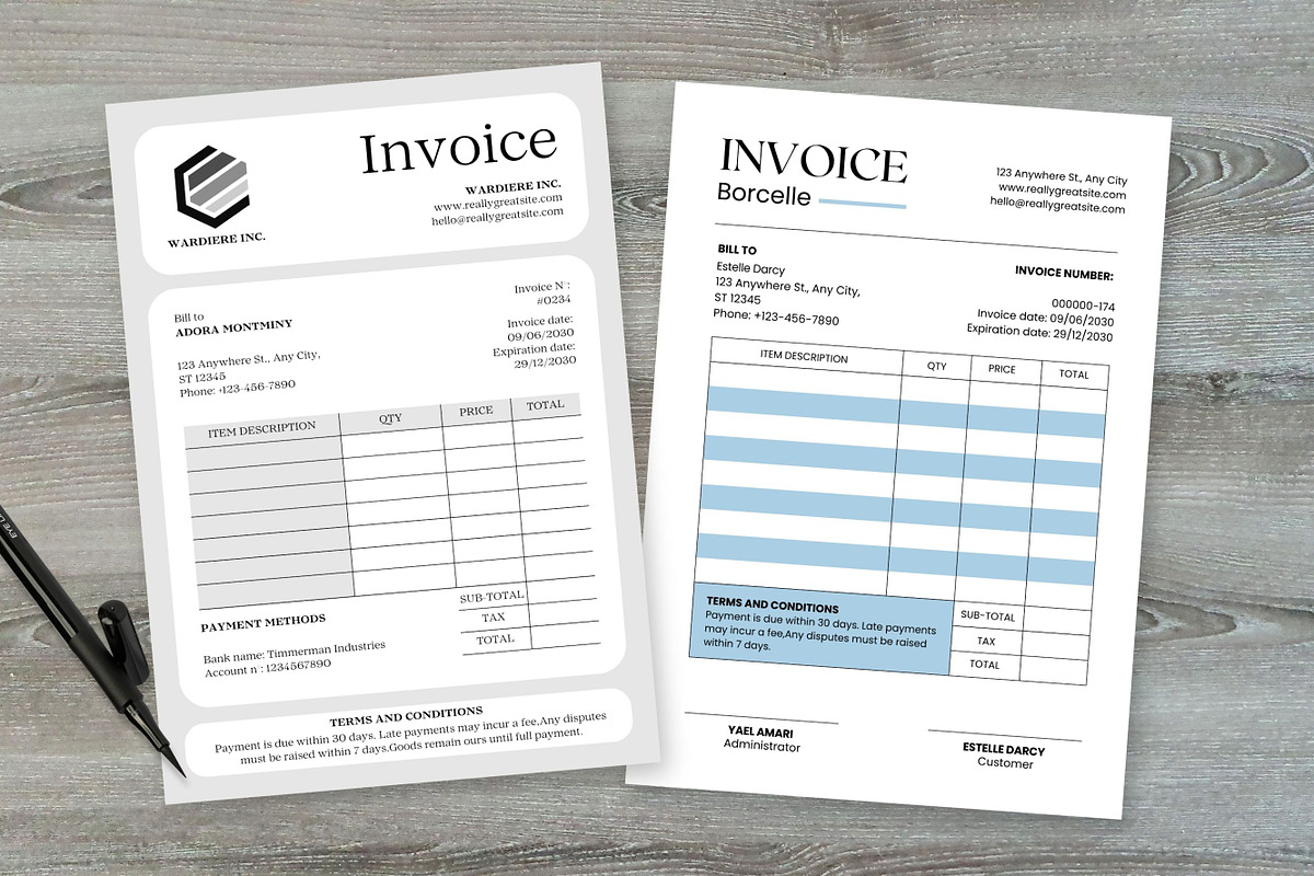 50 Invoice Templates Canva Editable, a Templates & Theme by TemplateCastleStore (Photo 3 of 10)