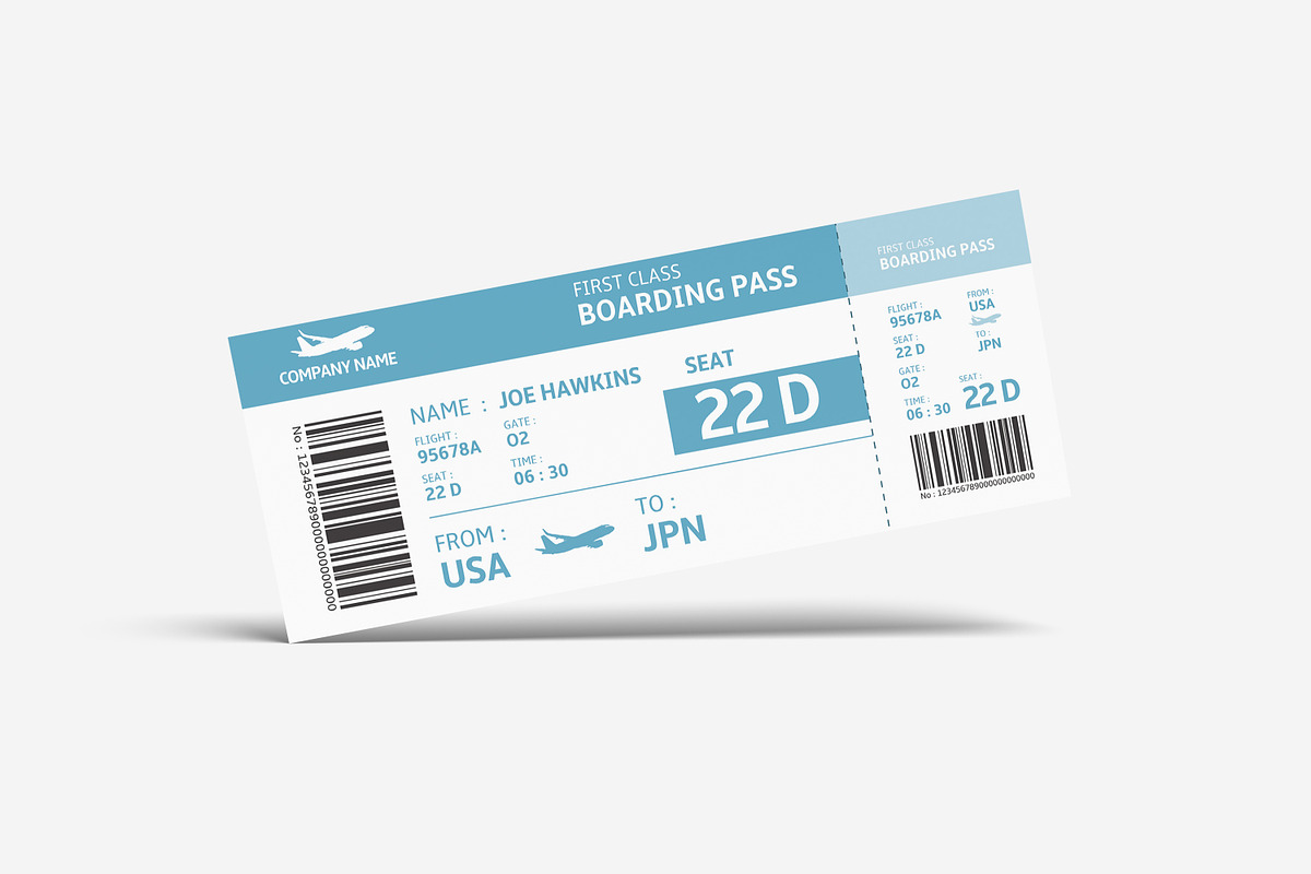 Ticket mockup isolated, a Product Mockup by mahhyud (Photo 4 of 9)