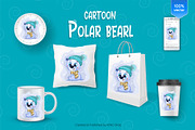 Cartoon polar bear. Tshirt, PNG., an Animal Illustration by KENO Mascots (Thumbnail 3 of 5)
