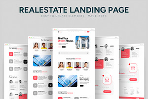 Realestate Website Landing Page, a Landing Page Template by CreativeShaper