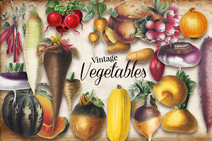 Vintage Vegetable Set 1