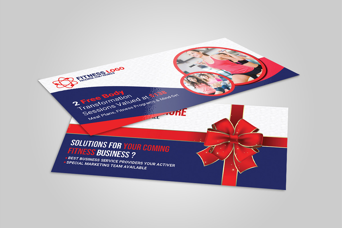Fitness gift Vouchure, a Card Template by AfzaalGraphics (Photo 2 of 3)