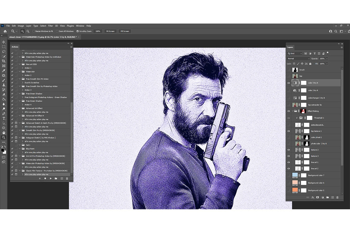 Classic Film Texture Pro Actions, an Action Add-On by MRI STUDIO (Photo 14 of 16)