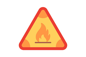Fire Sign Flat Icon, a Duotone Icon by Pexelpy