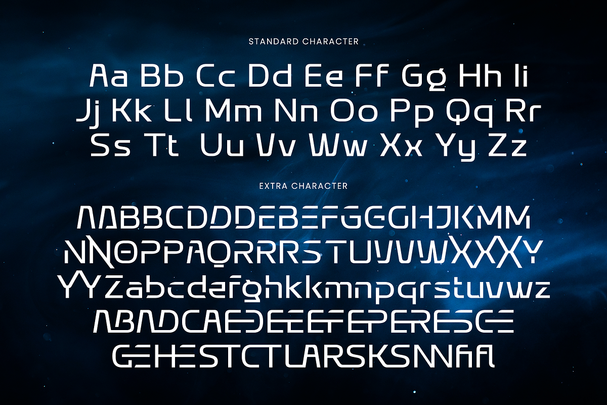 Hyperstelar – Futuristic Font, a Sans Serif Font by Vampstudio (Photo 13 of 13)