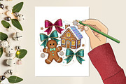 Brushstroke Gingerbread Christmas, an Illustration by designcity5 (Thumbnail 6 of 8)