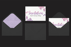 Invitation Card & Envelope Mockup